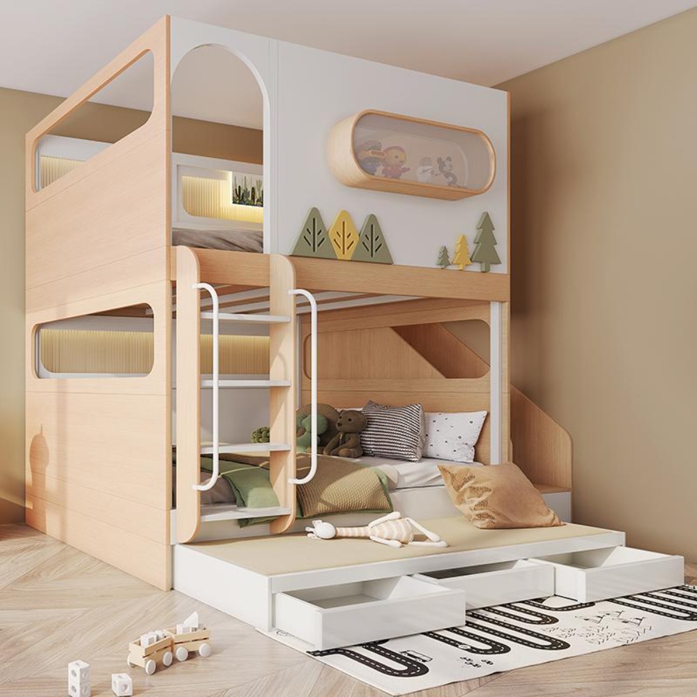 Ruimtecapsule boomhut stapelbe - Bunk Bed With Stairs And Slide recensie en prijs