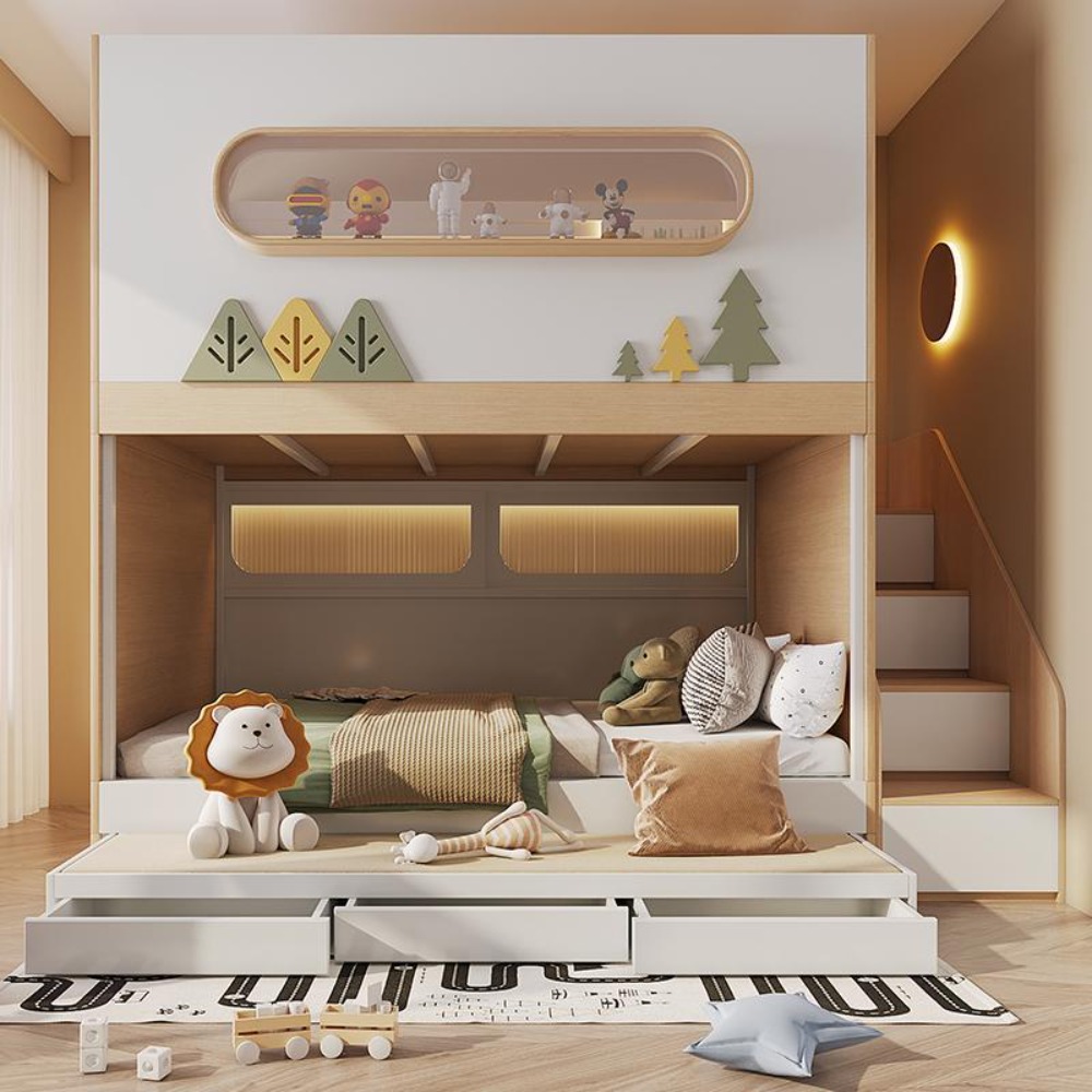 Ruimtecapsule boomhut stapelbe - Bunk Bed With Stairs And Slide recensie en prijs