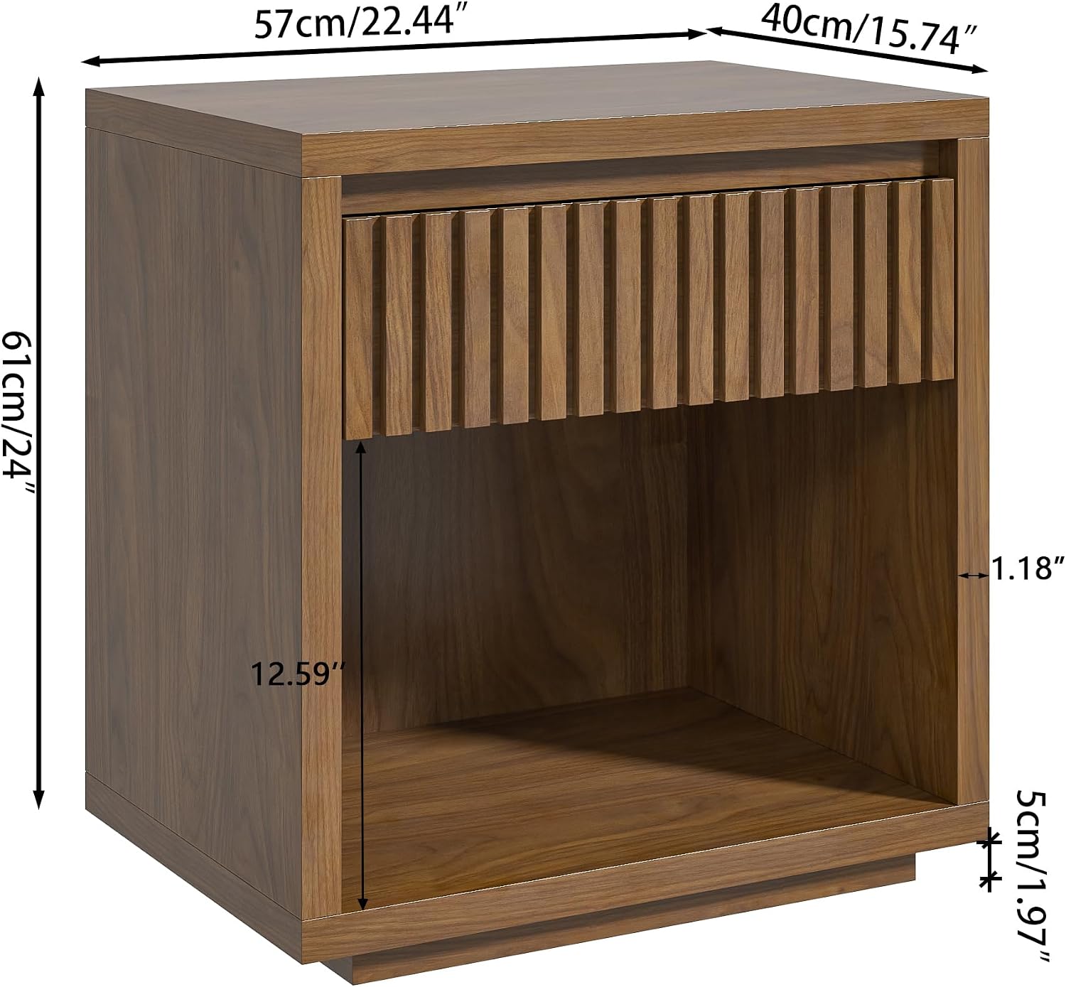 Set van 2 nachtkastjes met 2 l - Solid Wood Nightstand 2 Drawers recensie en prijs