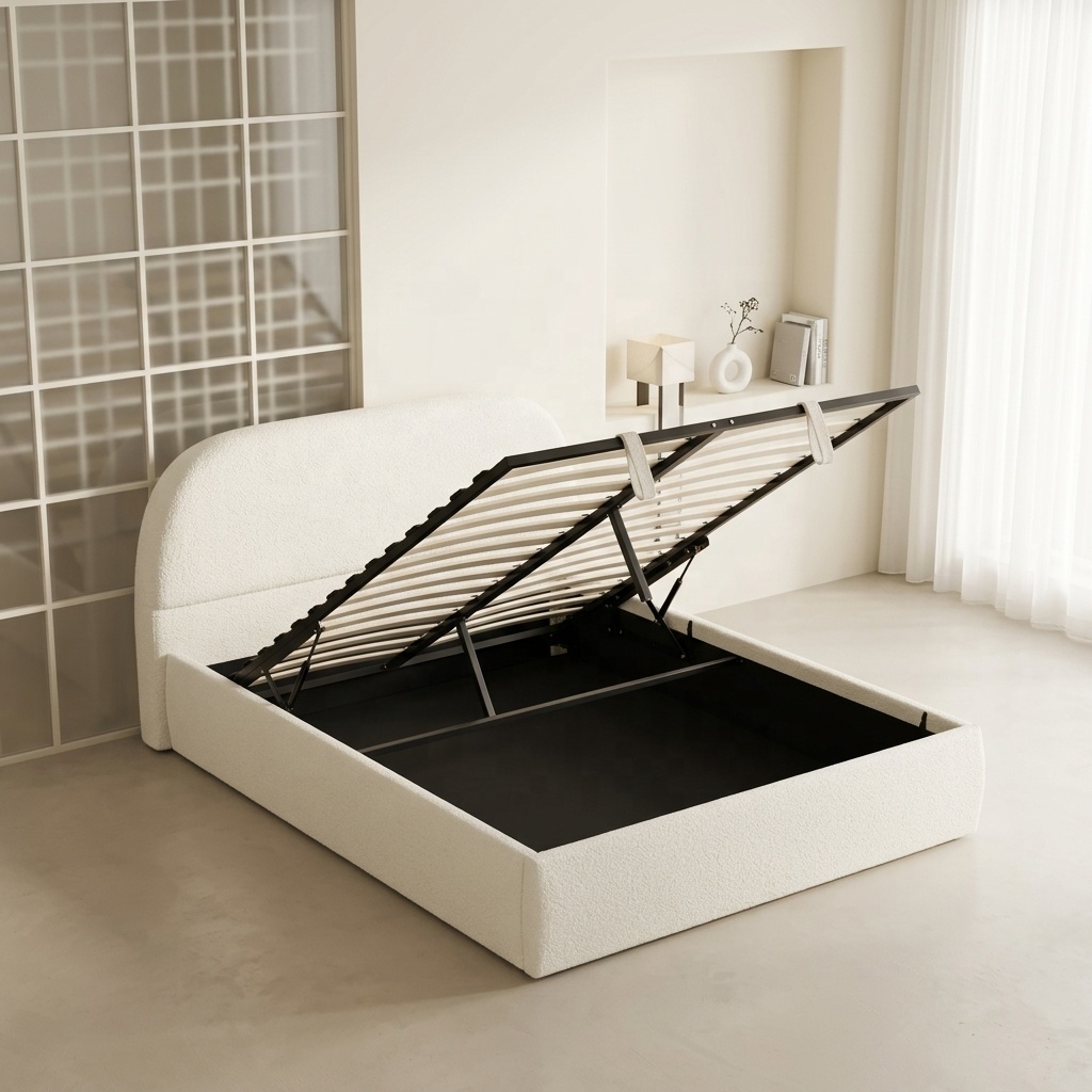 Modern Minimalisme Pluizig Kat - Gas Lift Storage Bed Hydraulic recensie en prijs