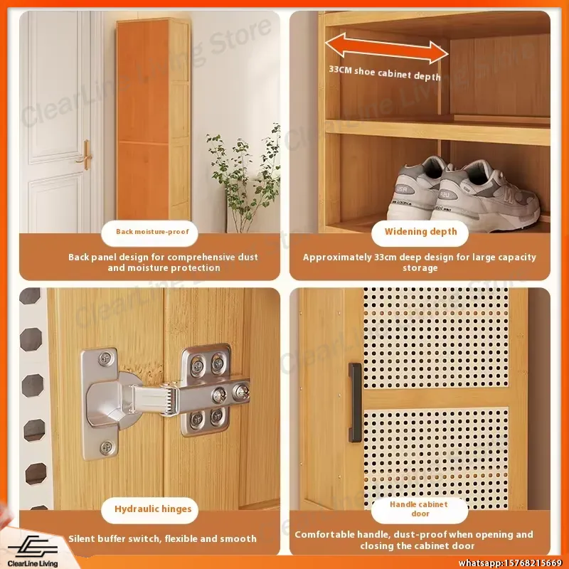 Moderne multi-laagse schoenenr - Shoe Rack Cabinet Narrow Entryway recensie en prijs