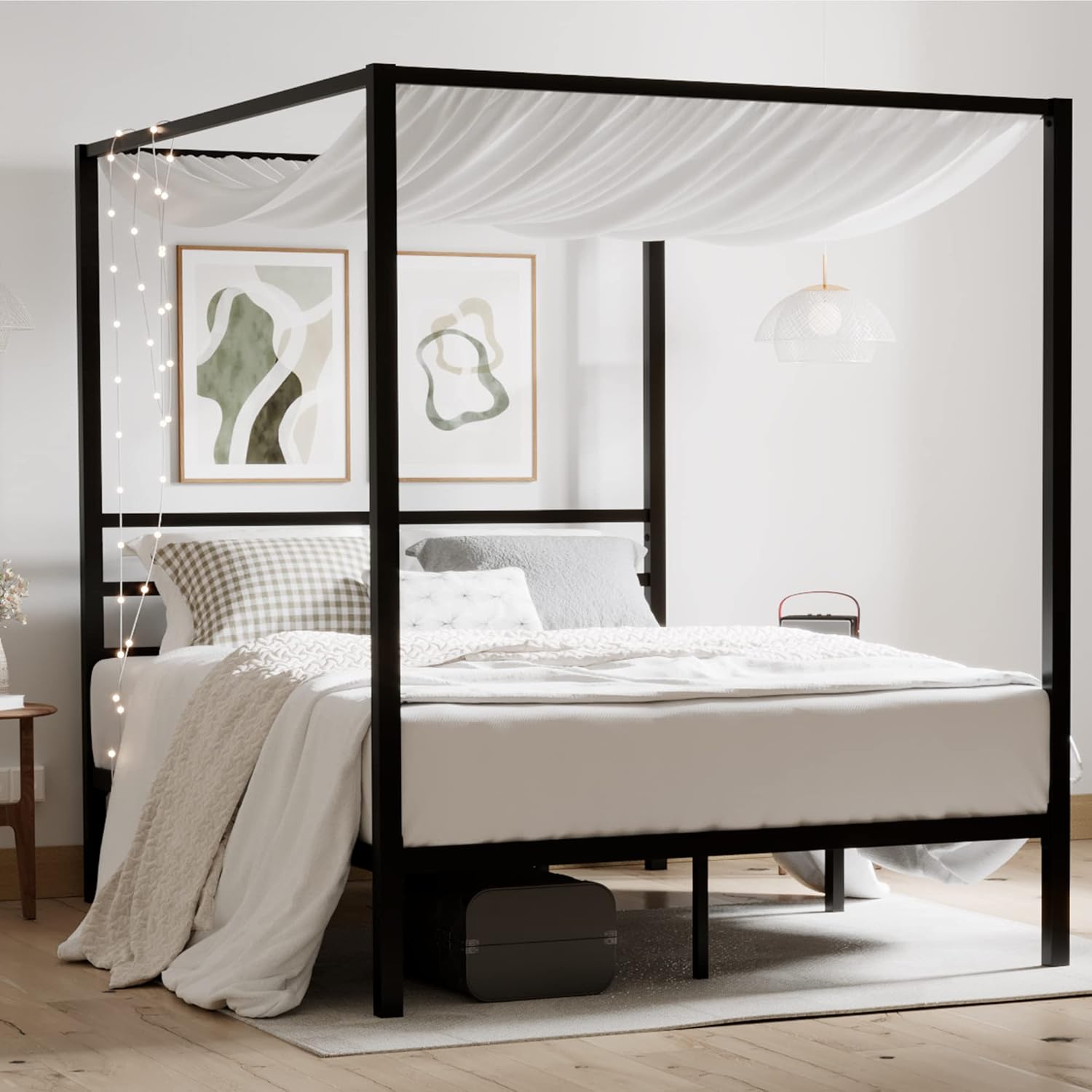 Koningin-formaat metalen hemel - Canopy Bed Frame Metal Queen recensie en prijs