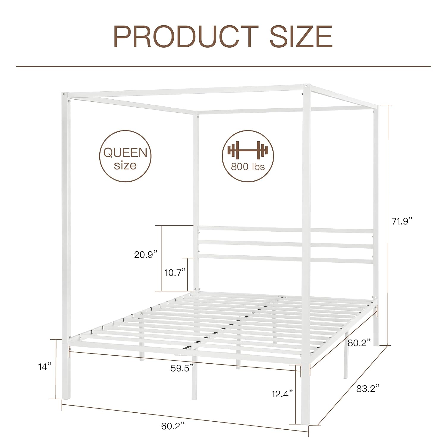 Queen Metal Canopy Bed Frame H - Canopy Bed Frame Metal Queen recensie en prijs
