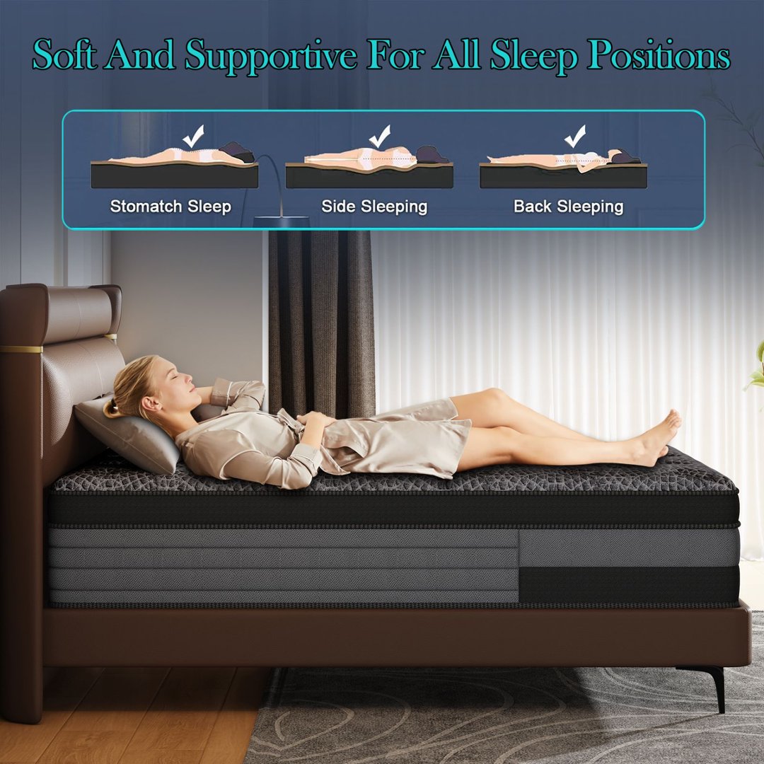 12/14 inch traagschuimmatras T - Memory Foam Mattress In A Box Queen recensie en prijs