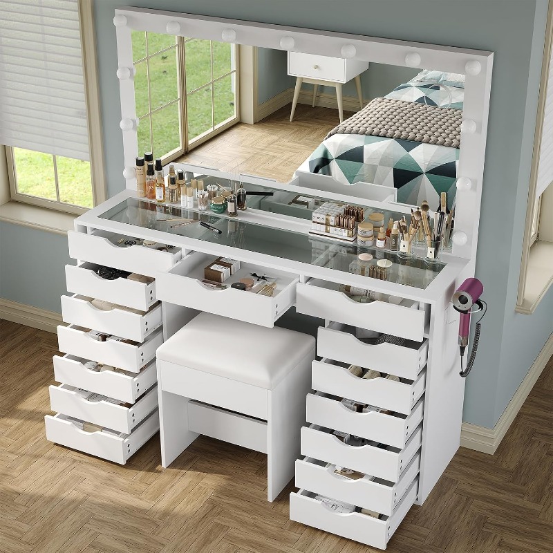 Yanosaku Kaptafel met Spiegel  - Dressing Table Vanity With Lighted Mirror recensie en prijs