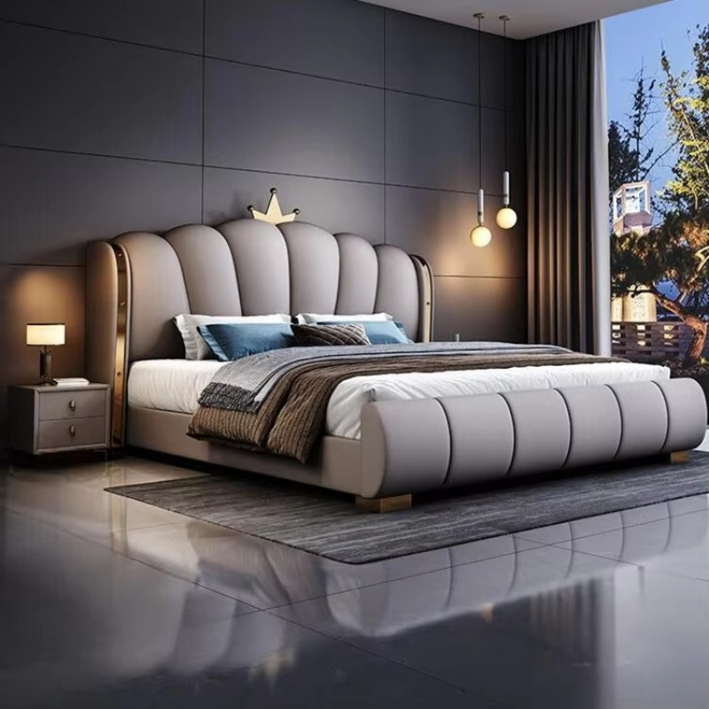 Modern, luxe houten slaapkamer - King Size Bed Frame With Storage Drawers recensie en prijs