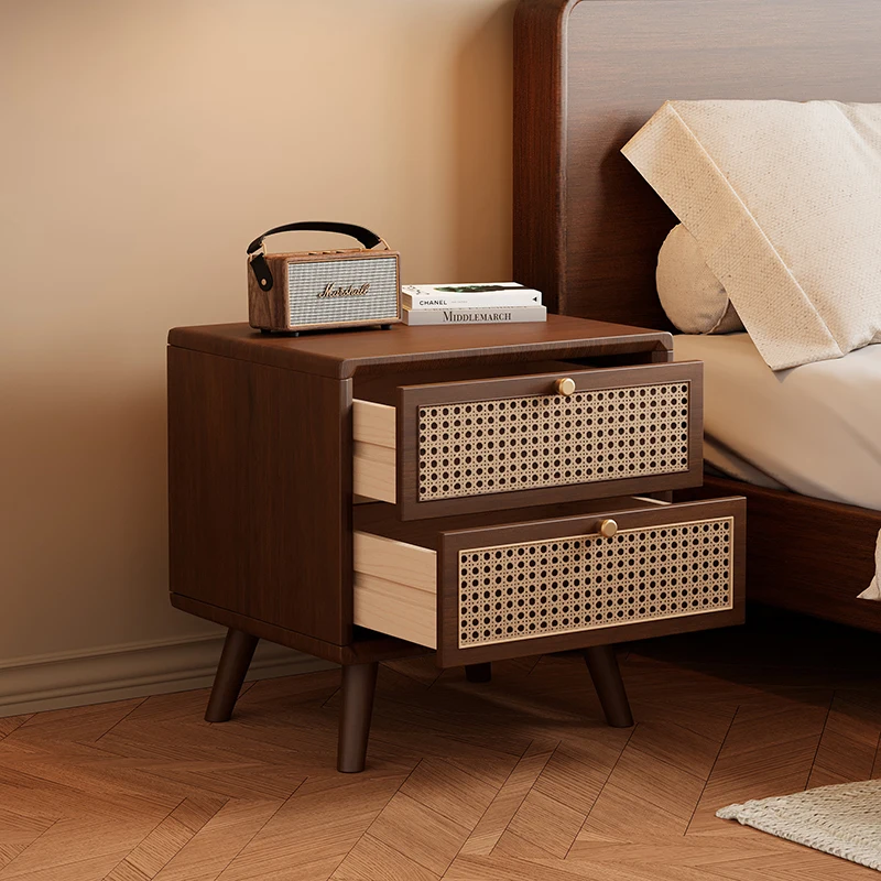 Massief houten nachtkastje met - Solid Wood Nightstand 2 Drawers recensie en prijs