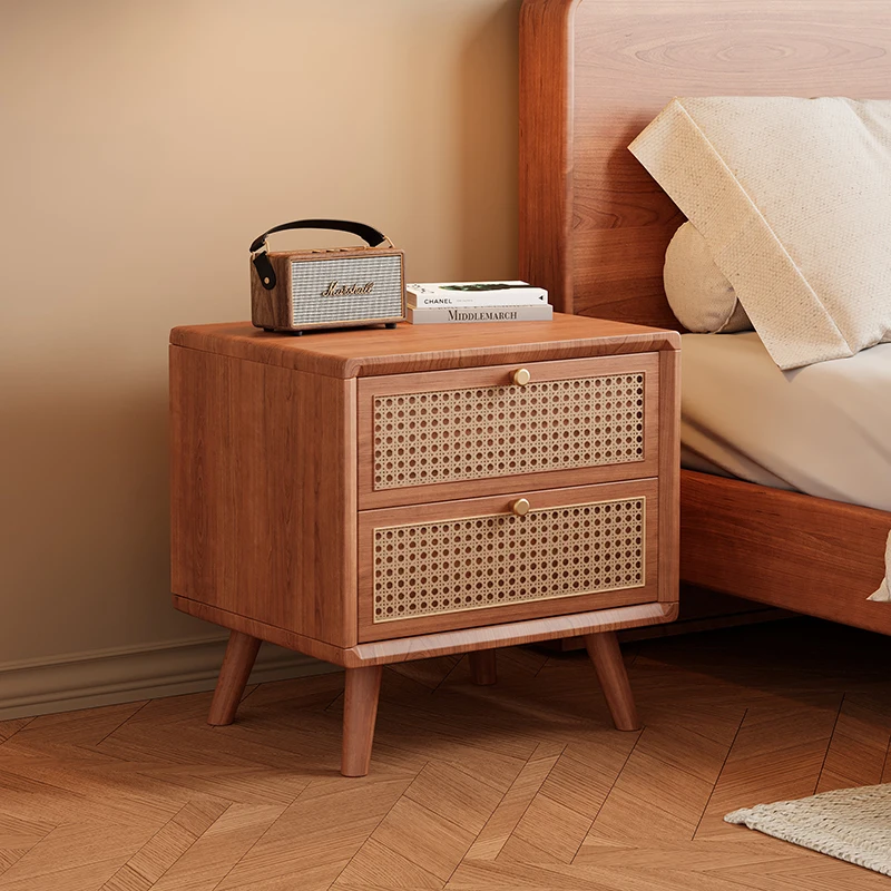 Massief houten nachtkastje met - Solid Wood Nightstand 2 Drawers recensie en prijs